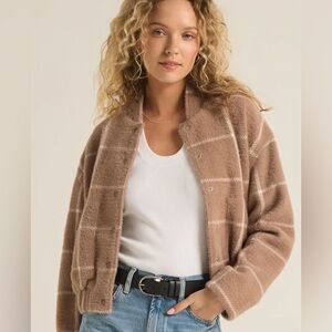 Z Supply Lex Plaid Bomber Jacket - Medium